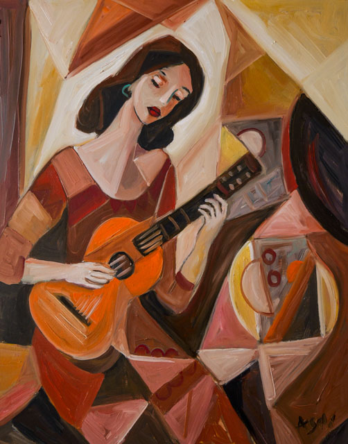 The Sound Of Amber – original painting by Asali Studio